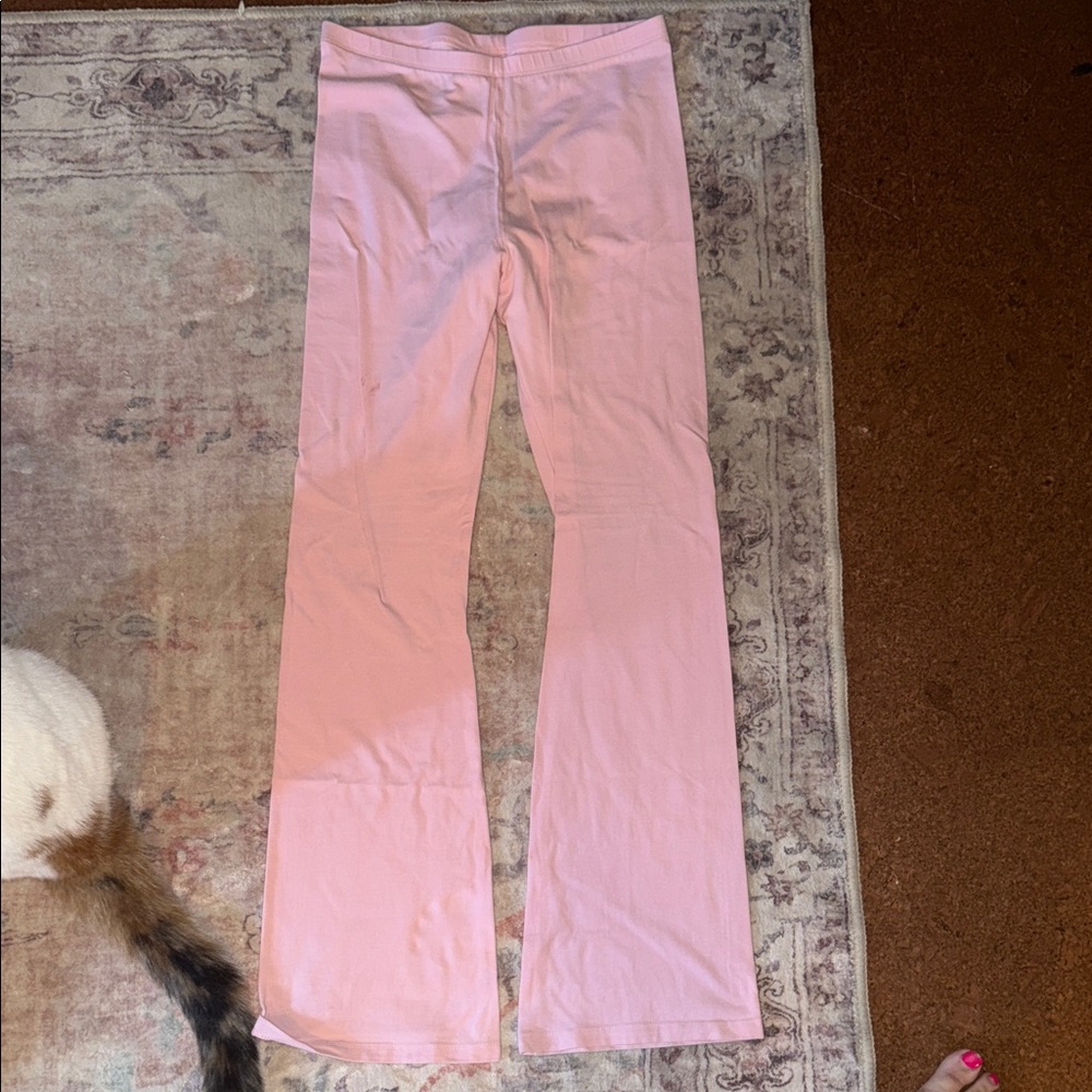 Place Light Pink Flared Trousers
